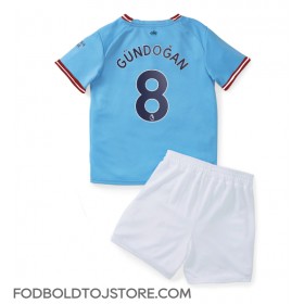 Manchester City Ilkay Gundogan #8 Hjemmebanesæt Børn 2022-23 Kortærmet (+ Korte bukser)